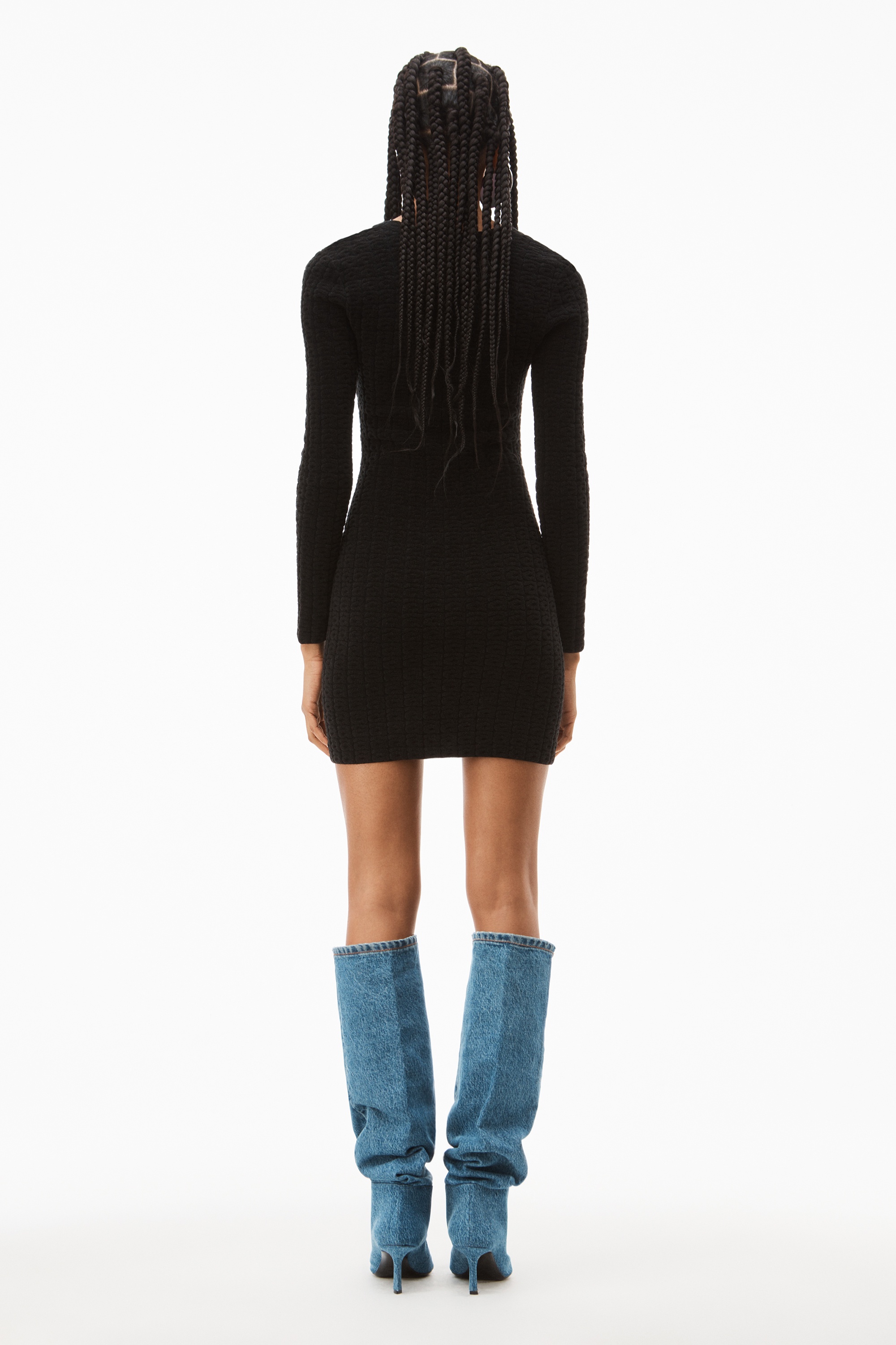 MINI DRESS IN CHENILLE JACQUARD - 5