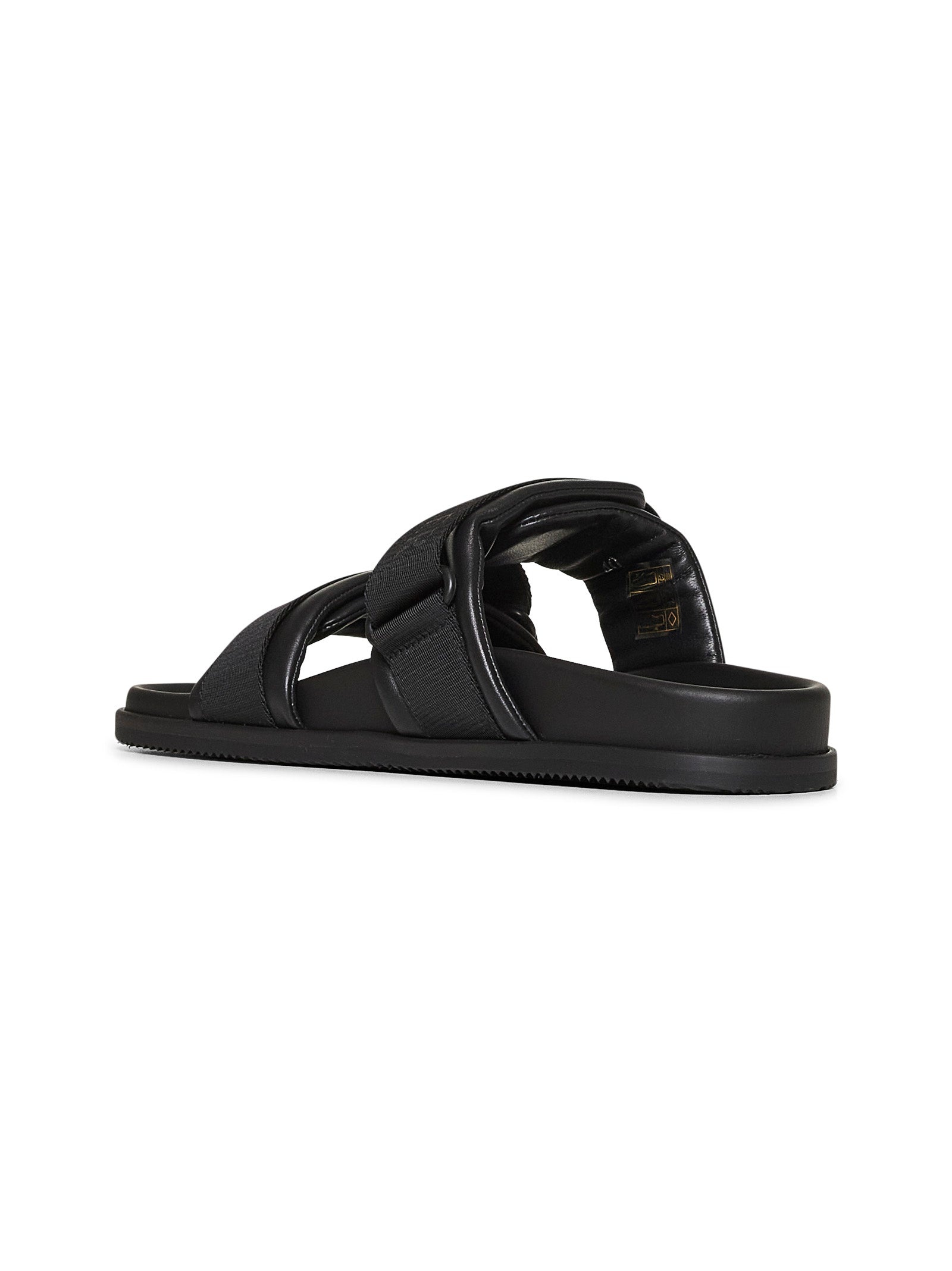 Black nappa leather Mon Summer sliders - 3