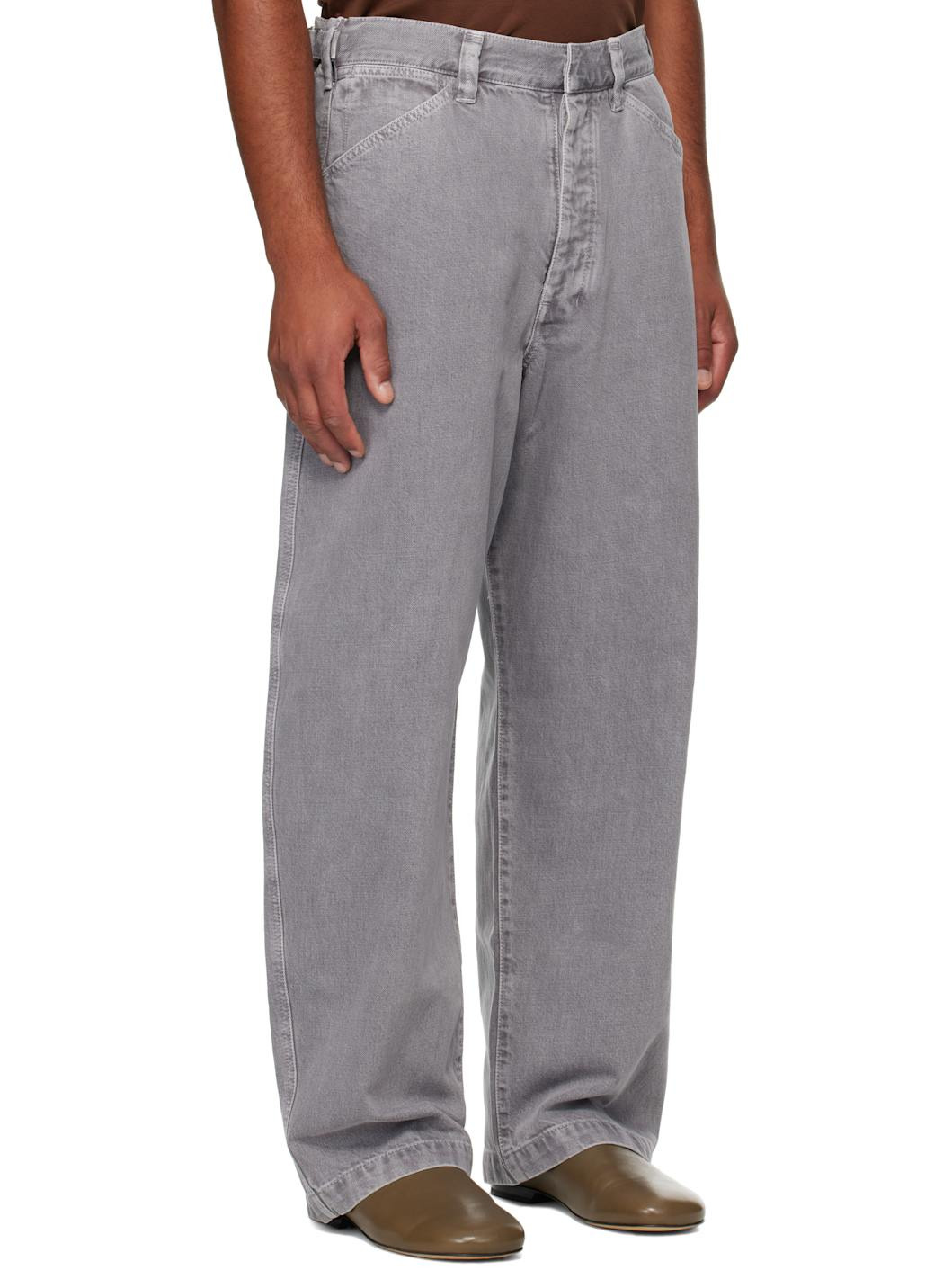 Gray Maxi Workwear Jeans - 2