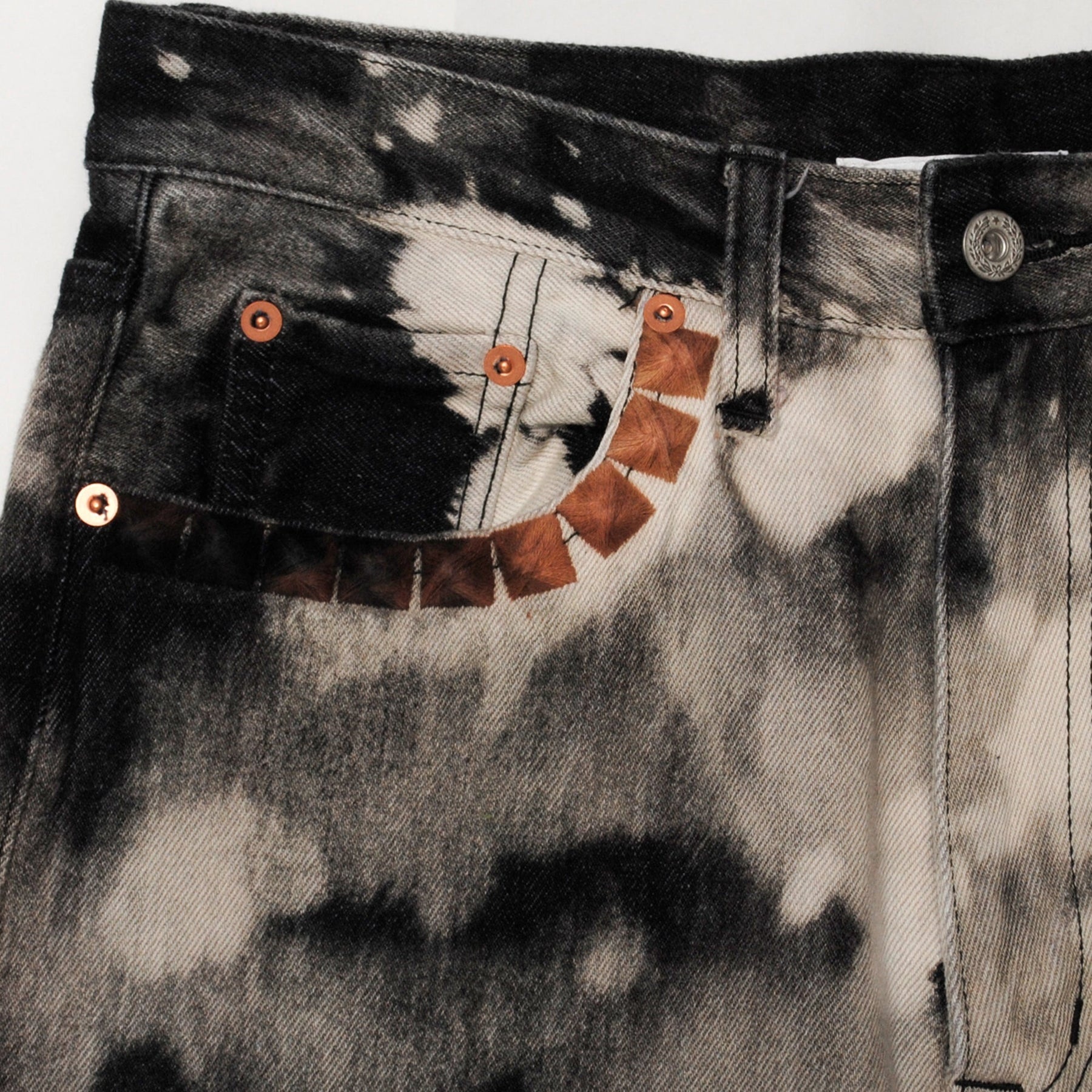 RECYCLE PUNK DENIM PANTS / BLK - 3