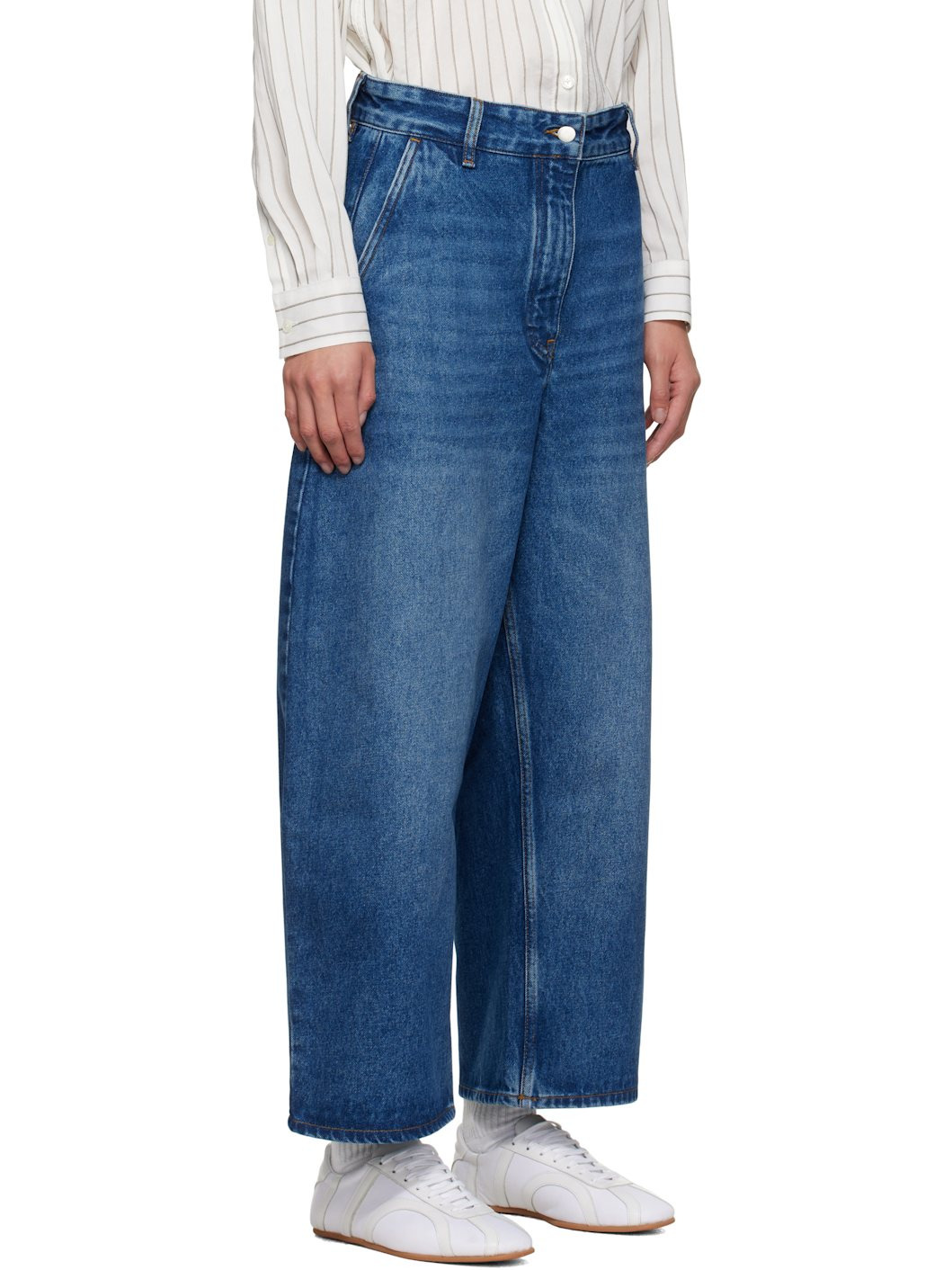 Blue Chalco Cropped Jeans - 2