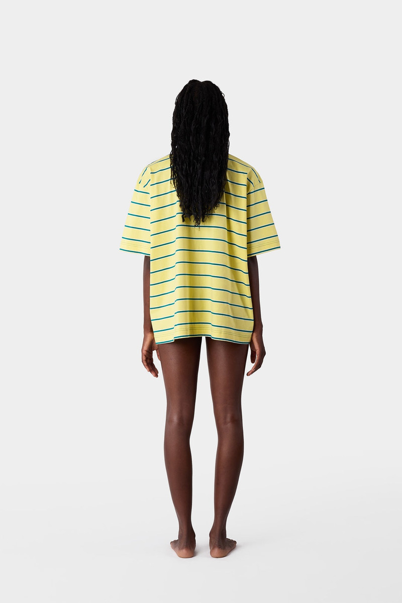 STRIPED OVER T-SHIRT / yellow 7