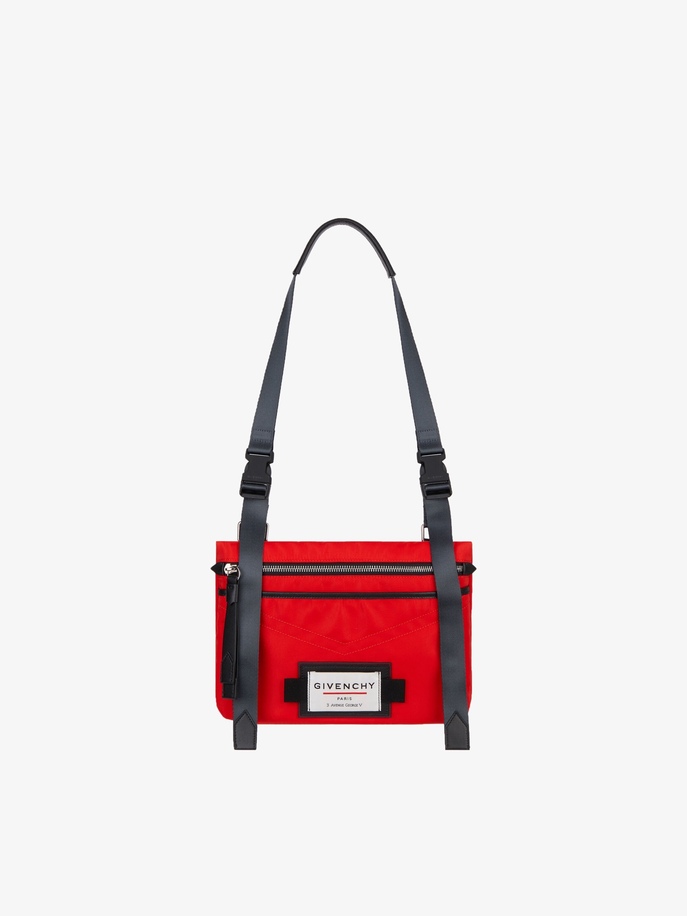 GIVENCHY DOWNTOWN flat cross body bag in nylon 7