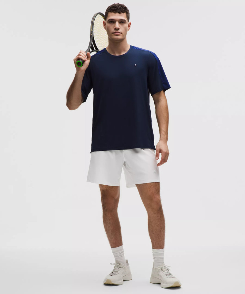 Striped Mesh Tennis Short 7" 1
