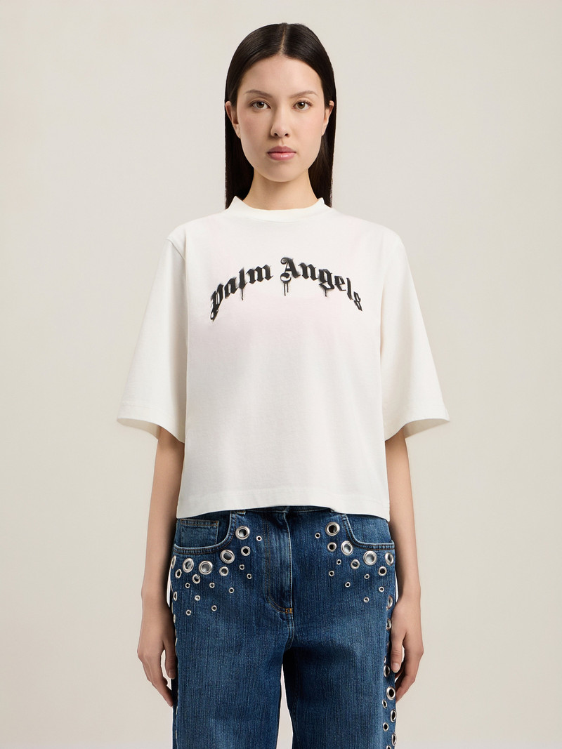Palm Angels Curved Logo Boxy T-Shirt outlook