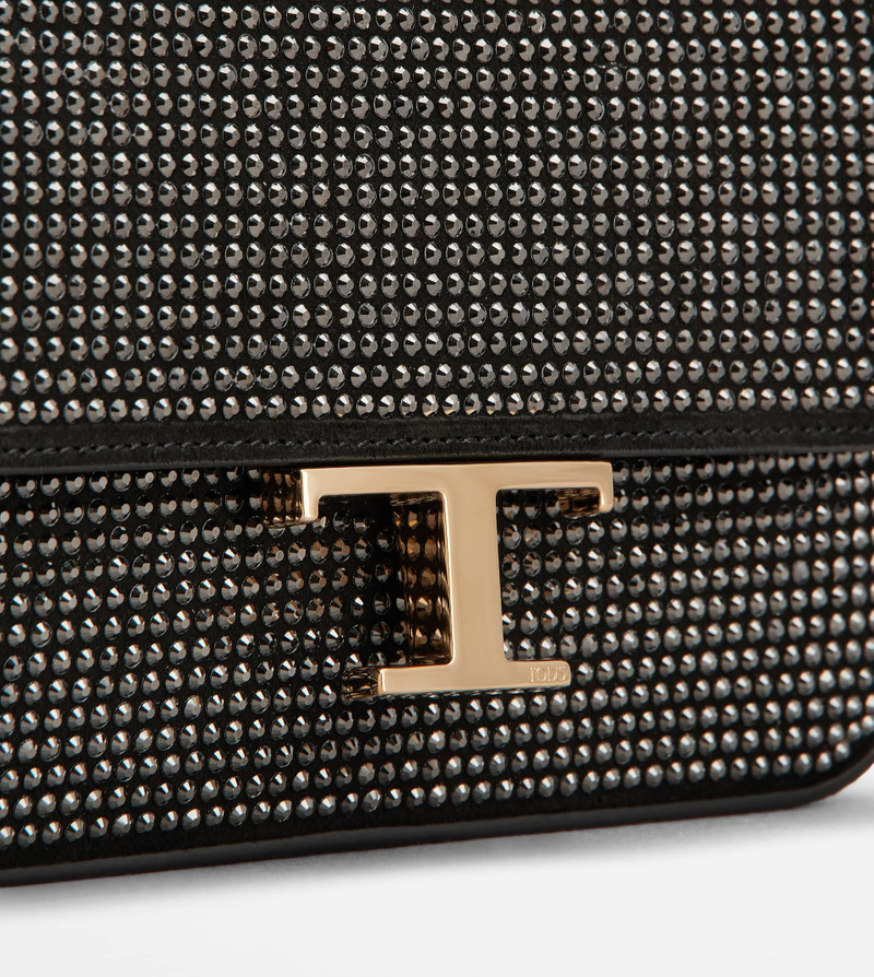 T TIMELESS FLAP BAG IN SUEDE MICRO - BLACK 4