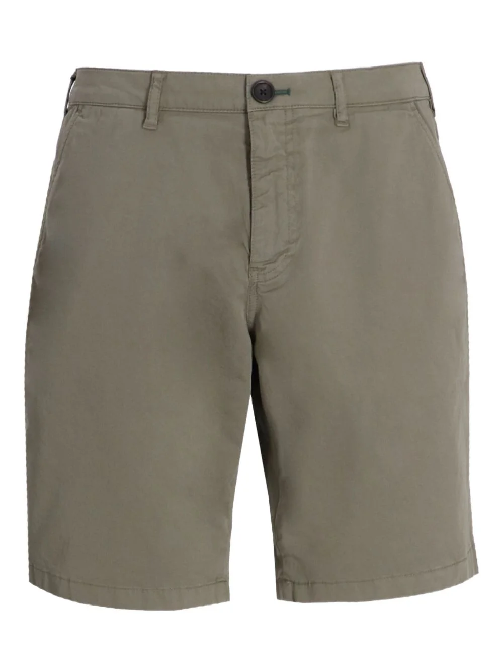 button-fastening cotton shorts - 1