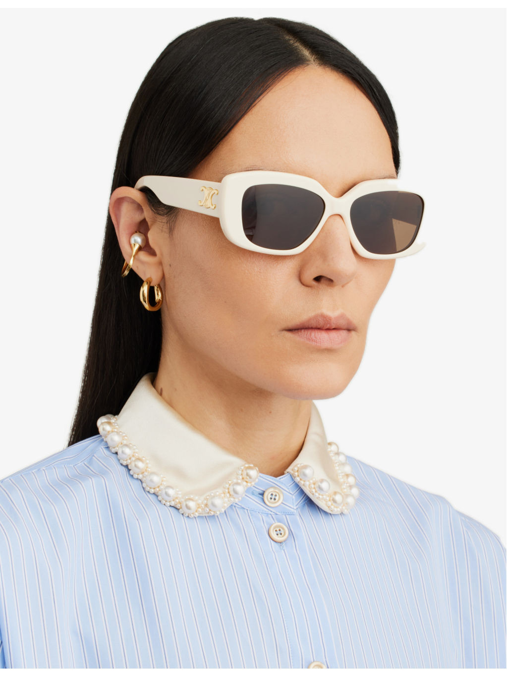 CL40216U Triomphe acetate rectangular-frame sunglasses - 2