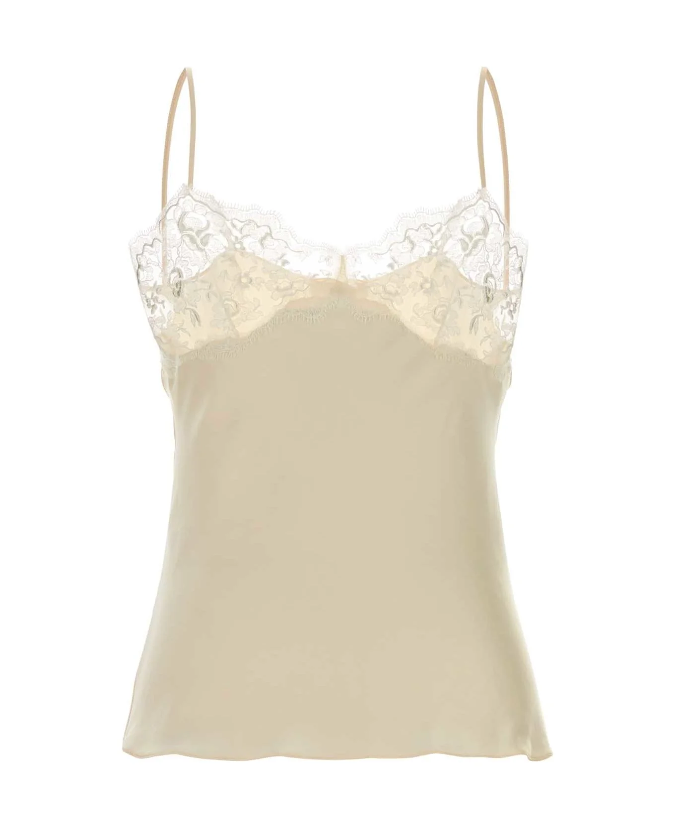 Cream Silk Tank Top - 1
