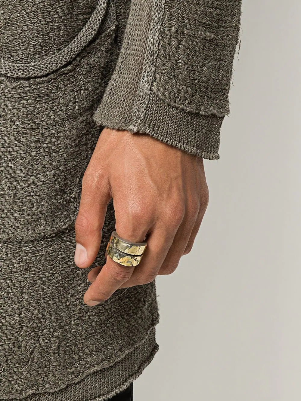 Crevice thick-band ring - 2