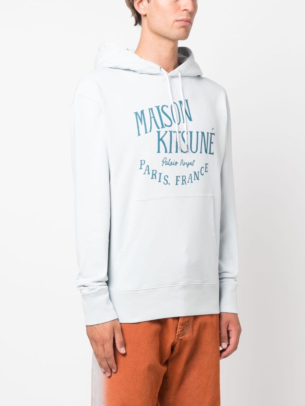 logo-print cotton hoodie - 3