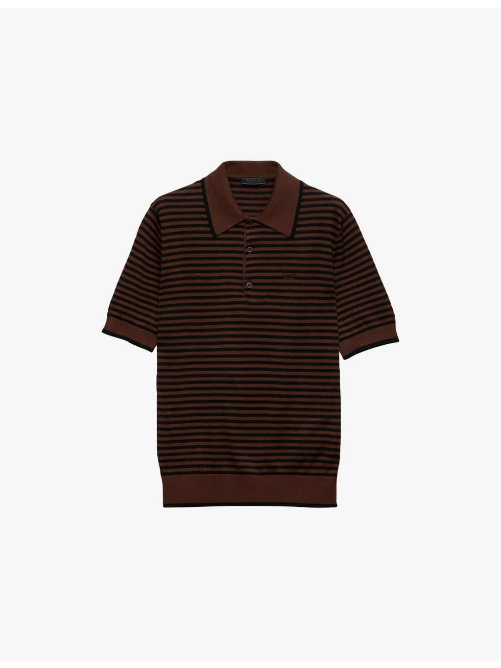 Striped Cotton Polo Shirt - 1
