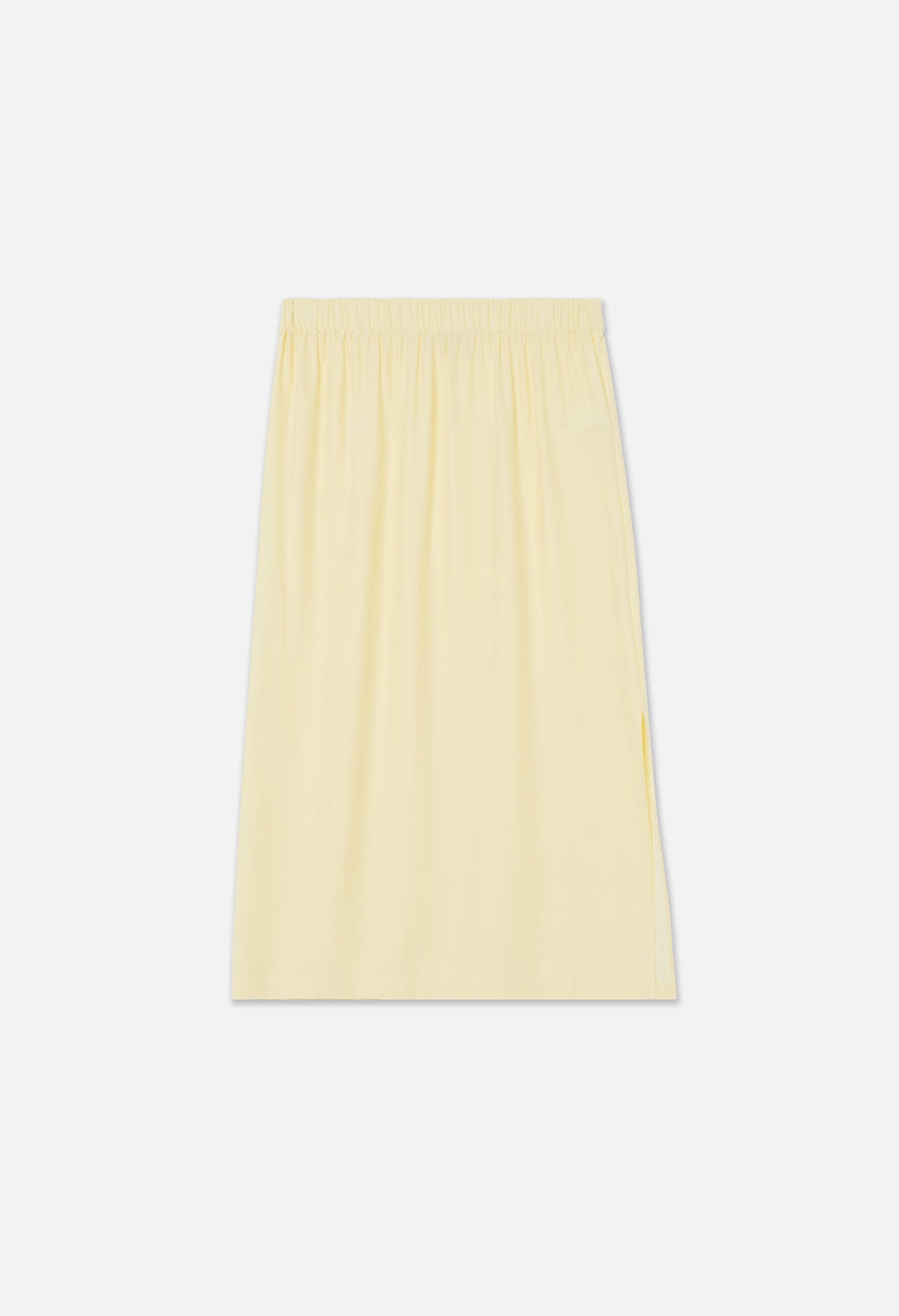 SILK MIDI SLIP SKIRT - 1