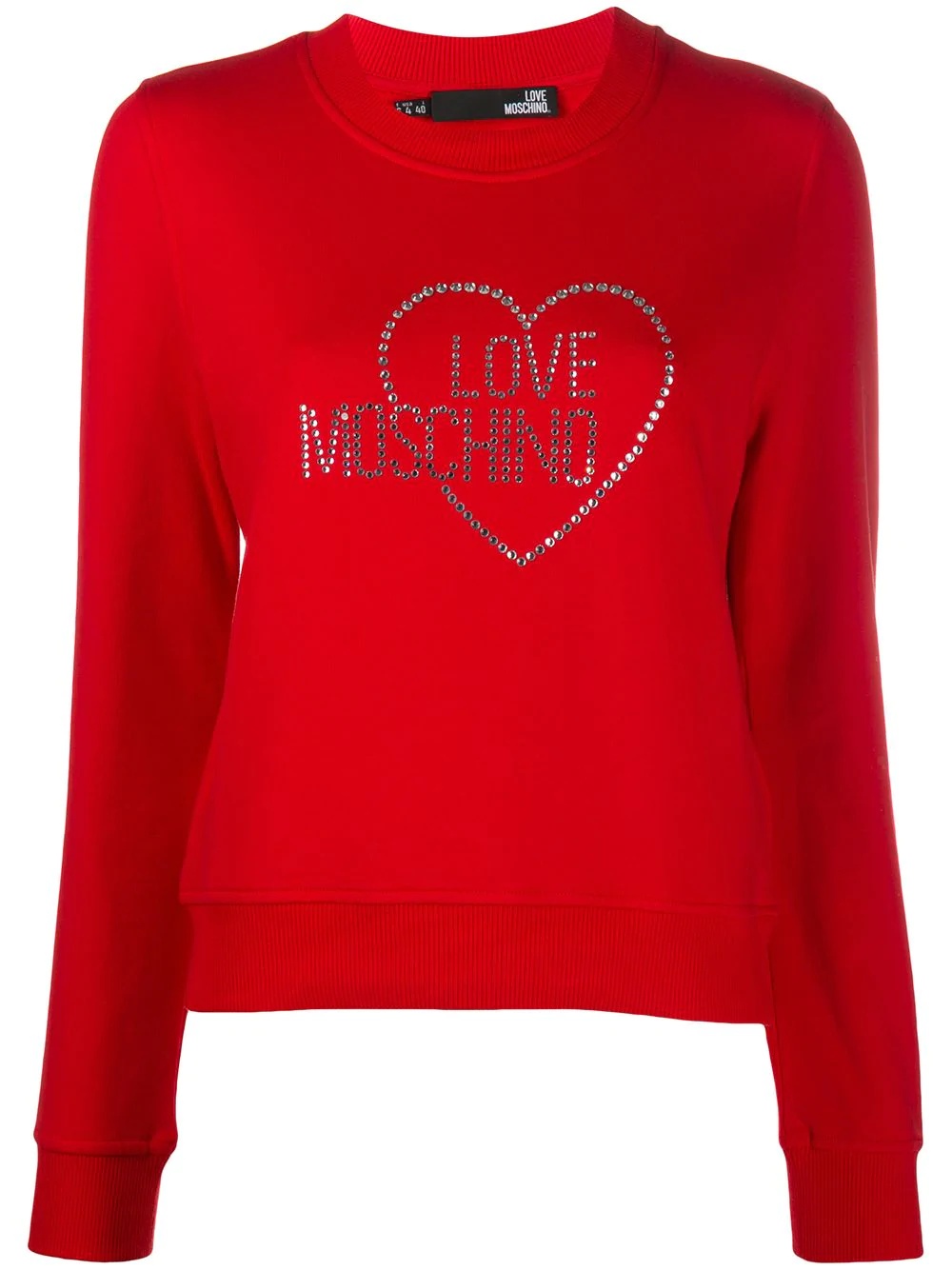 rhinestone-embellished logo sweatshirt - 1