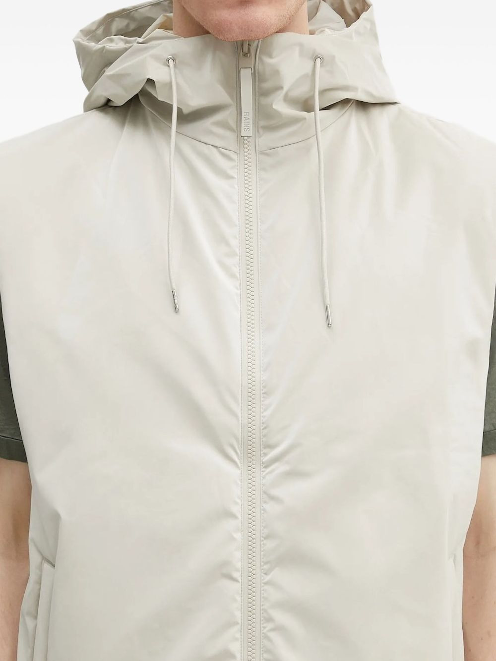 hooded fleece-sleeve jacket - 5