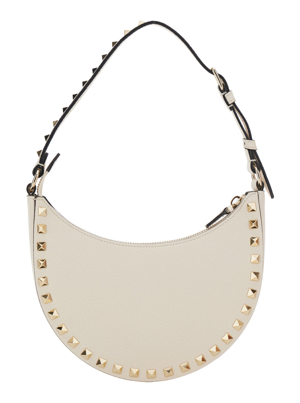 Valentino Garavani Women 'Rockstud' White Mini Bag With Rockstud Embellishments And Adjustable Shoul - 4