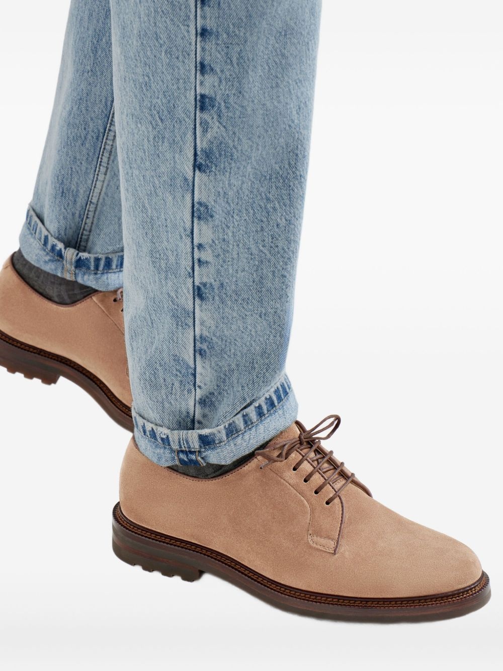 suede lace-up shoes - 5