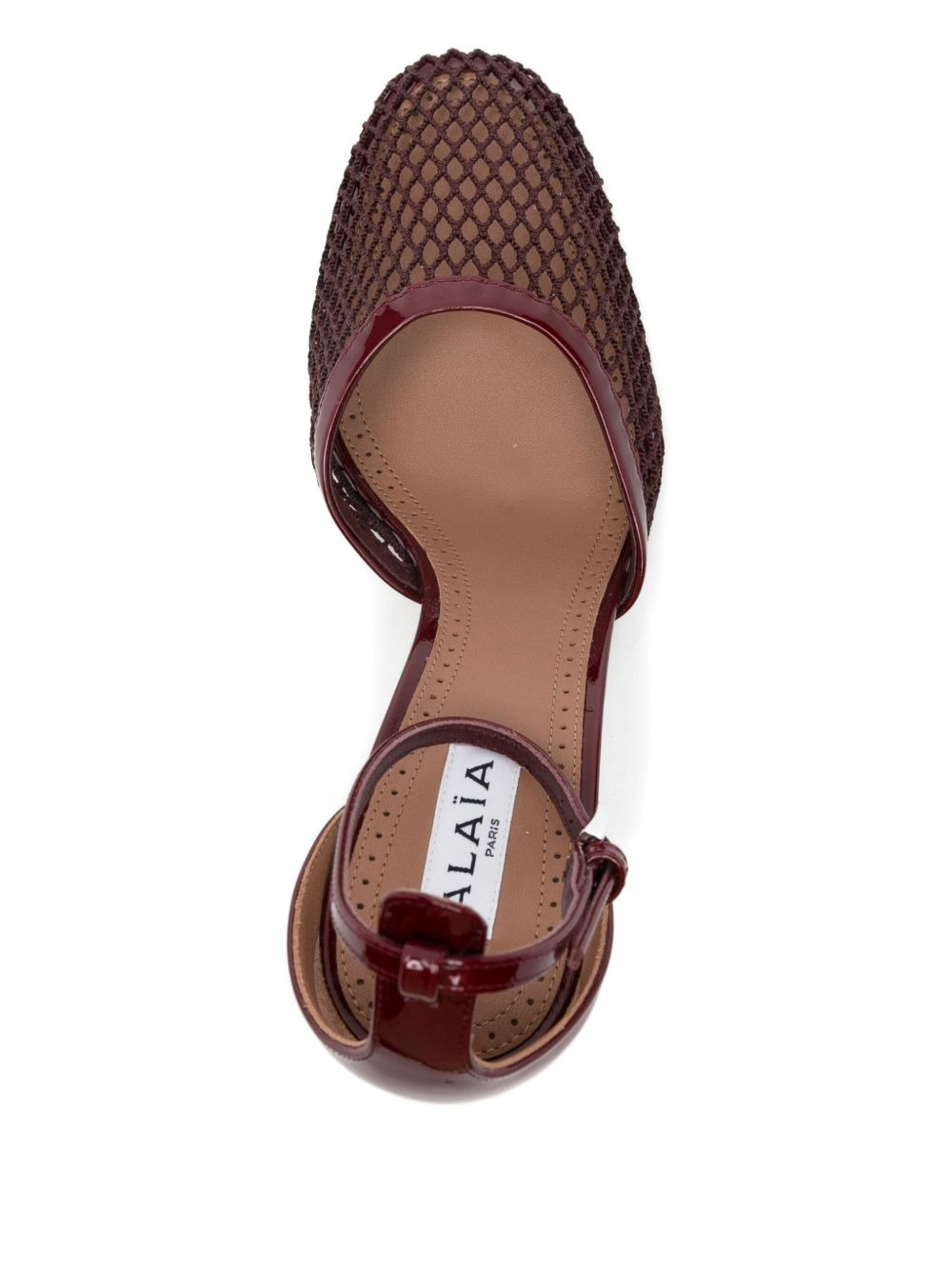 90mm ankle-strap mesh pumps - 4