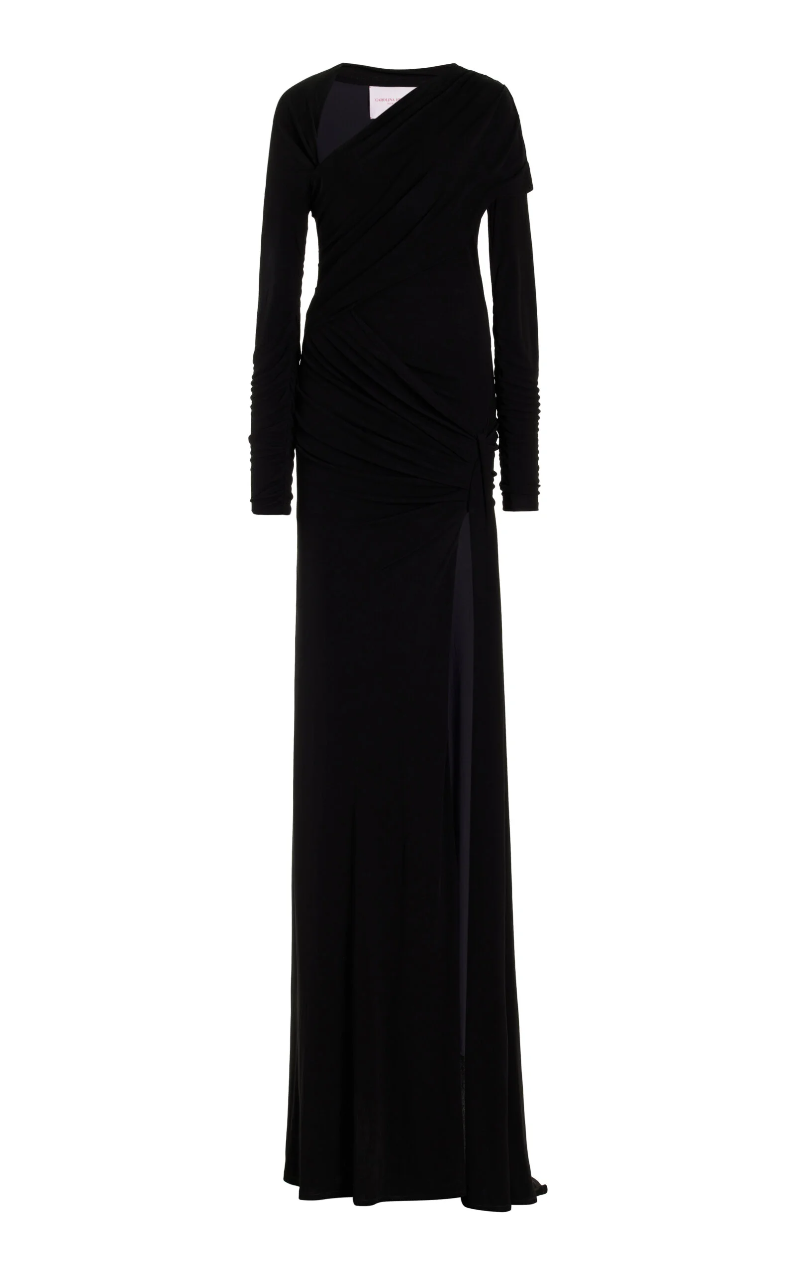Draped Crepe Gown black - 1