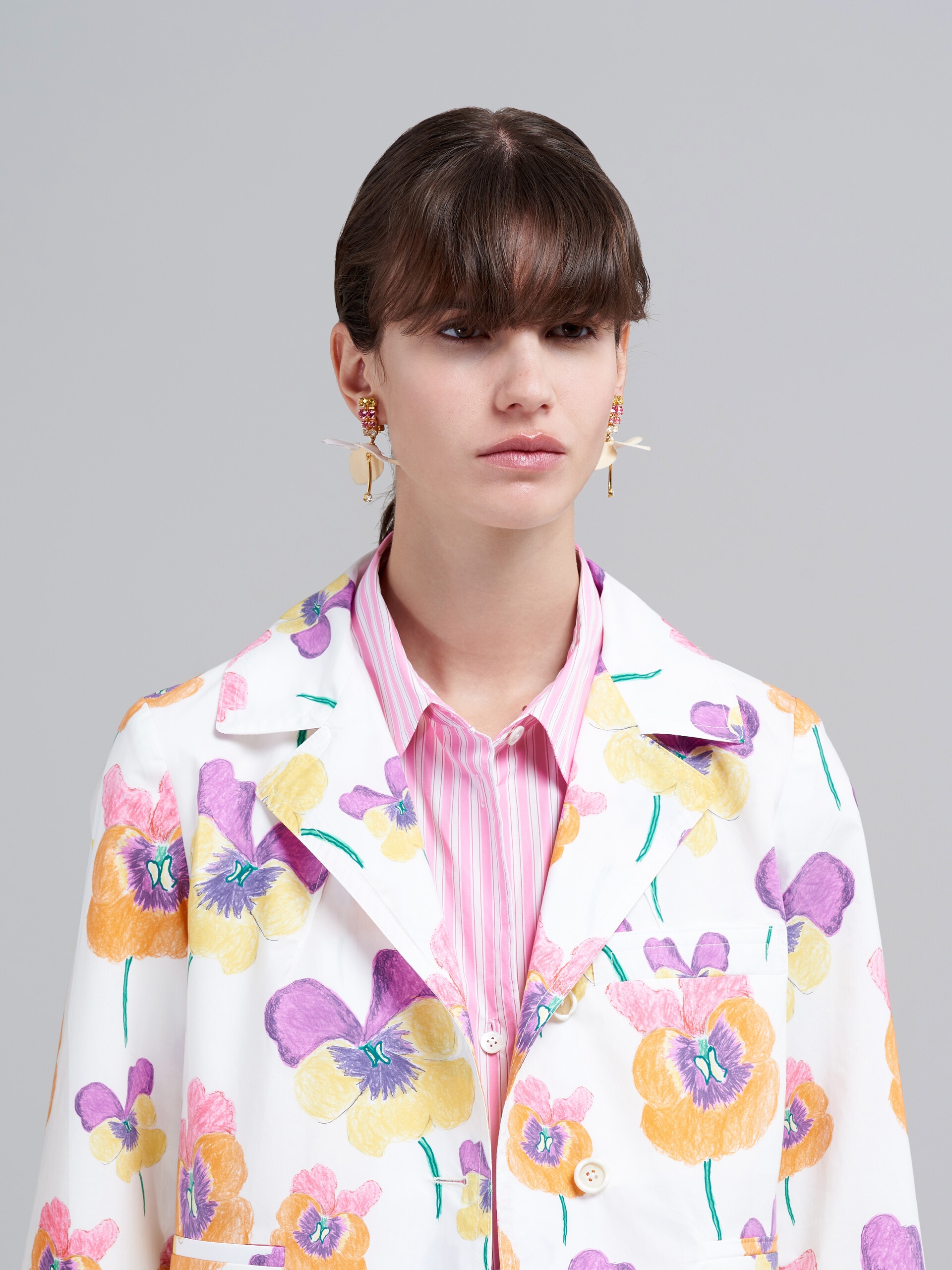 PANSIES PRINT POPLIN JACKET - 4