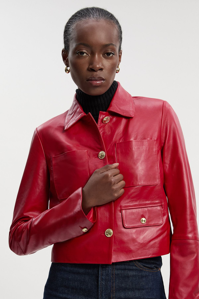 Leather Pocket Tailored Jacket 3