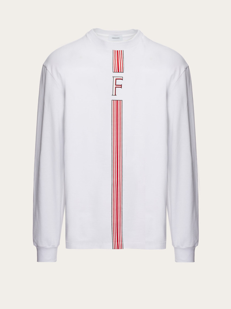 Long sleeved t-shirt with College Stripe graphic 1