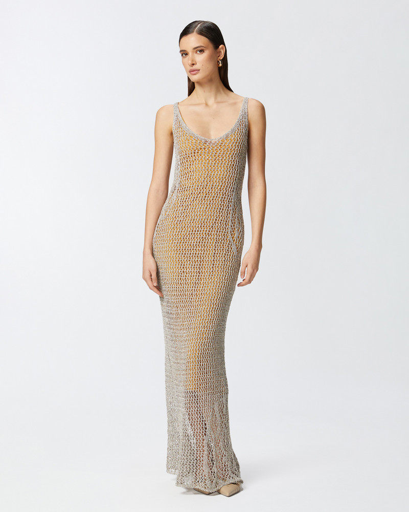 PINKO PERFORATED MERMAID DRESS WITH SEQUINS outlook