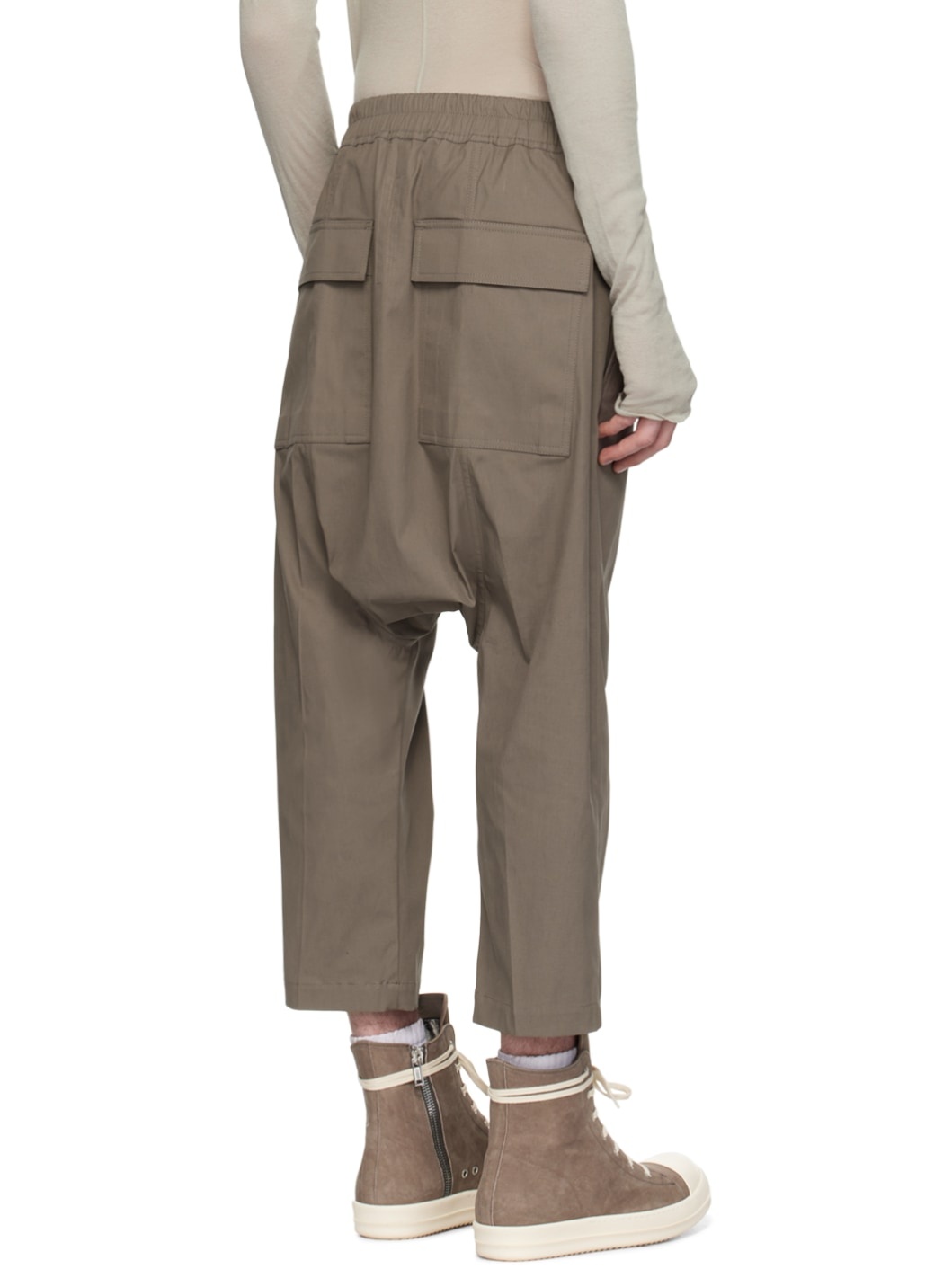 Gray Drawstring Trousers - 3