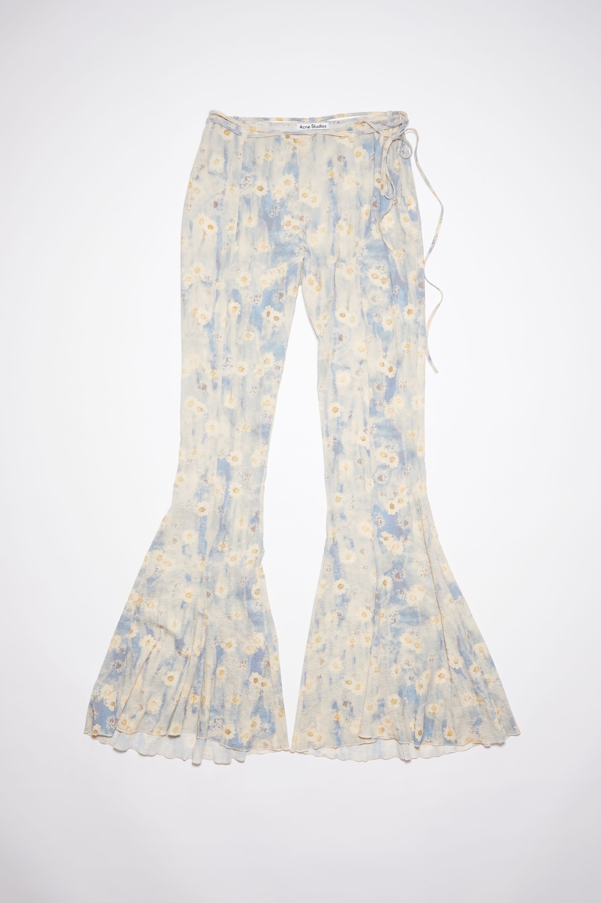 Printed trousers - Blue/beige - 1