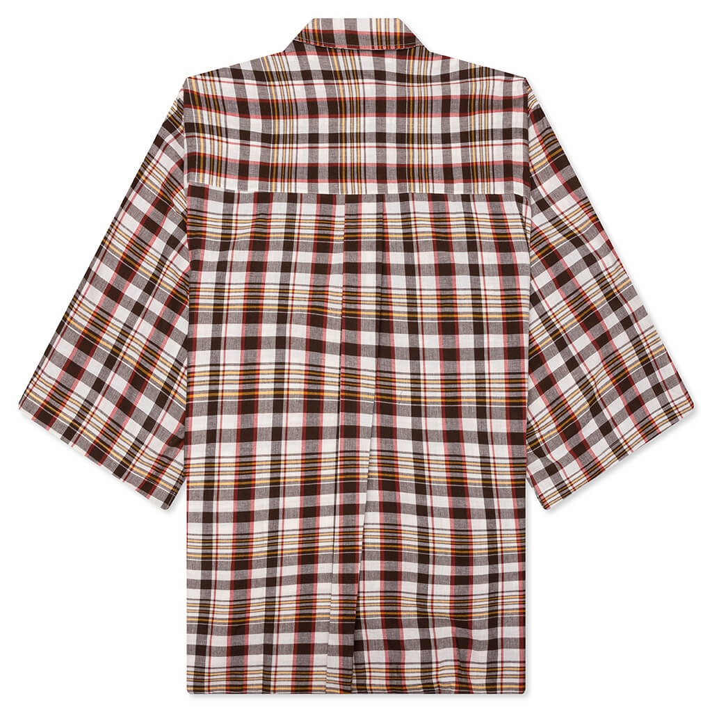 HACIENDA S/S SHIRT - BROWN CHECK - 2