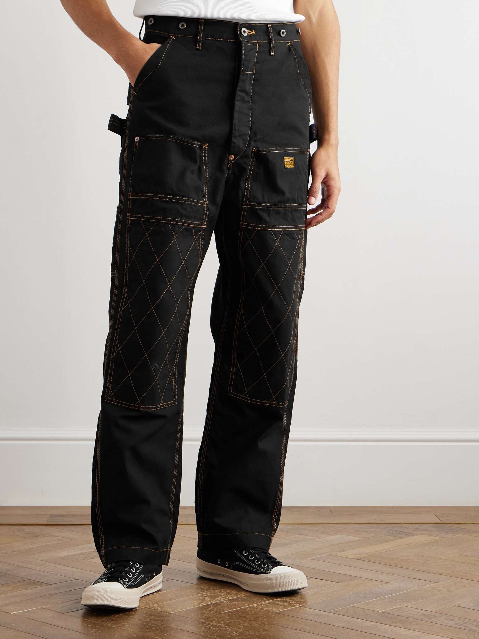 Lumber Straight-Leg Embroidered Cotton-Canvas Cargo Trousers - 3