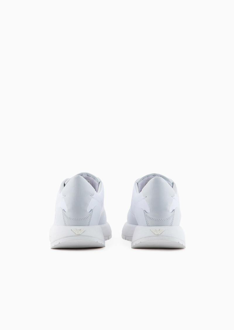 EMPORIO ARMANI Nylon sneakers with Travel Essentials signature logo embroidery outlook