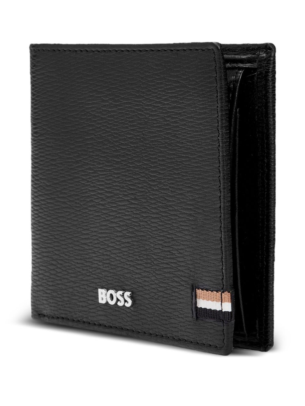 logo-print leather wallet - 3