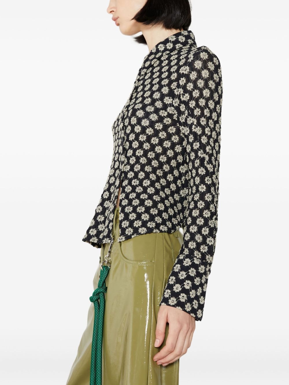lace twisted shirt - 3