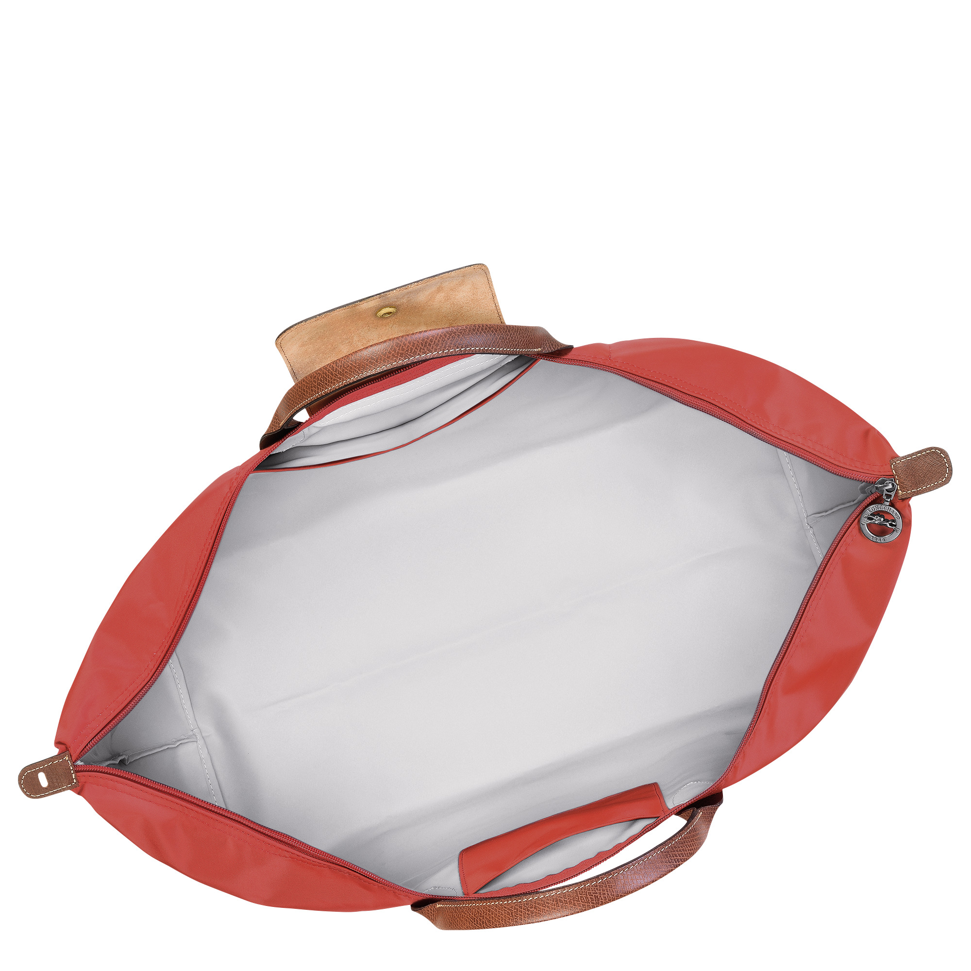 Le Pliage Original M Travel bag Tomato - Recycled canvas - 4