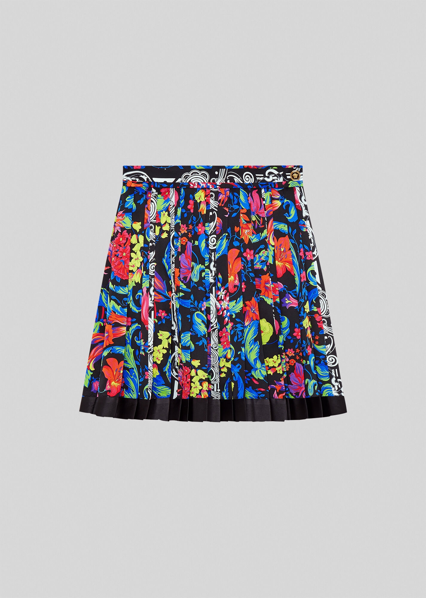 Barocco Garden Pleated Silk Skirt - 1