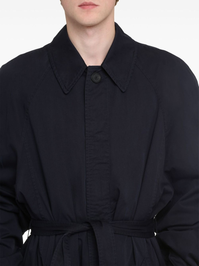 belted cotton long coat 4