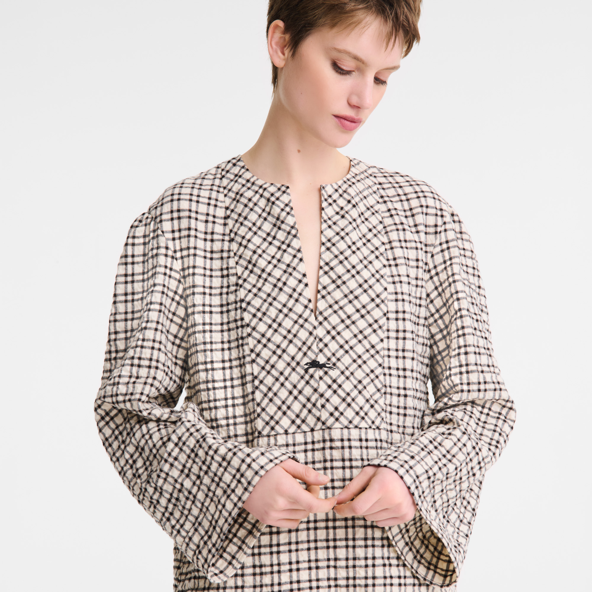 Blouse Ecru - Jacquard cotton - 5