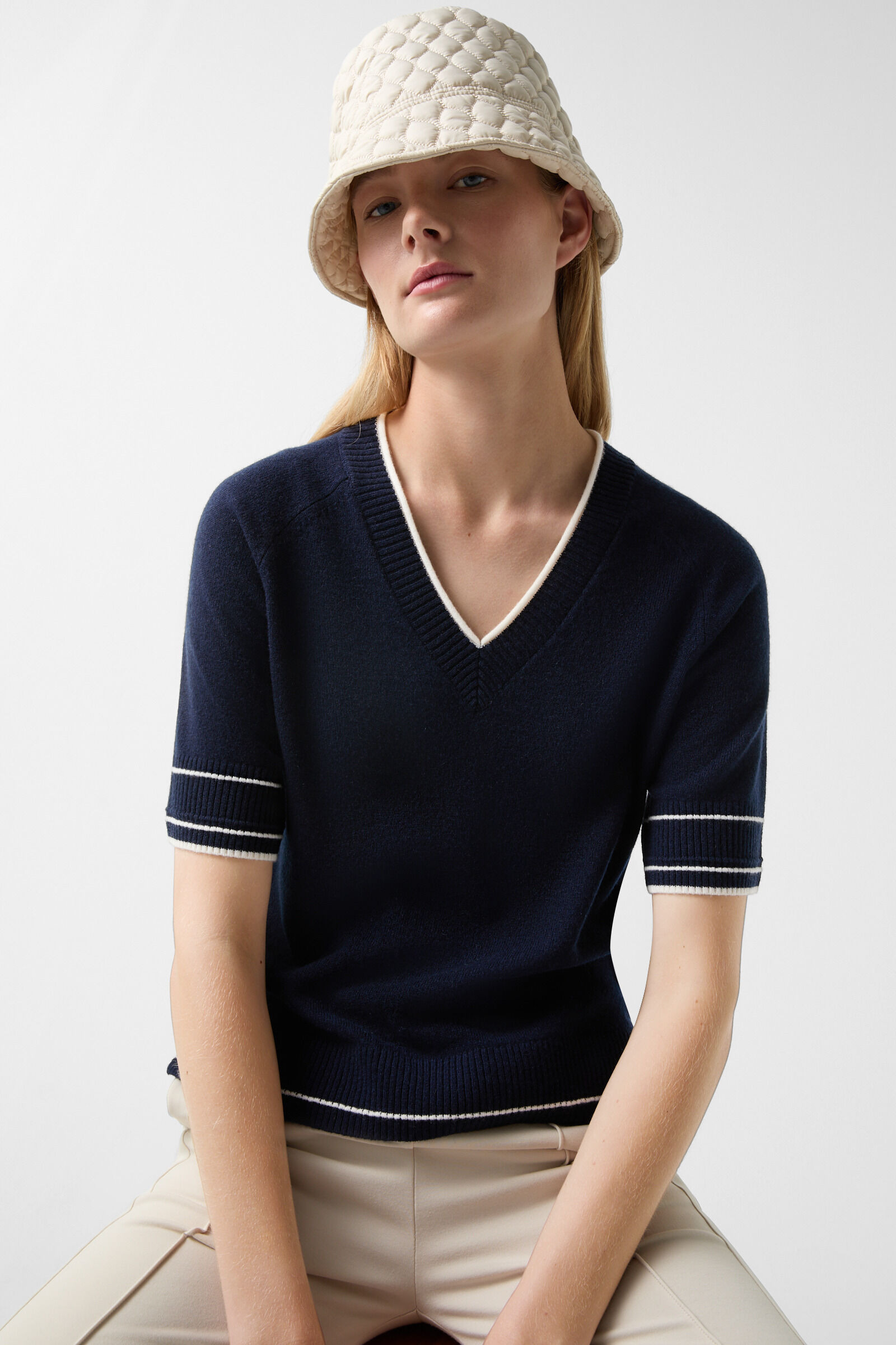 Chiri knitted shirt in Navy blue - 6