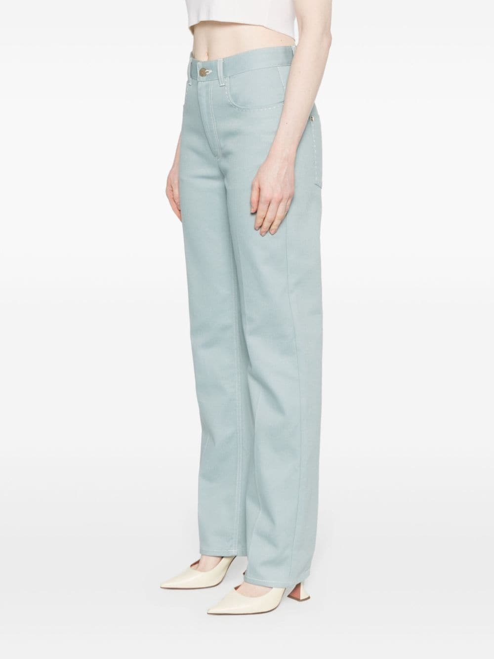 high-rise straight-leg jeans - 3