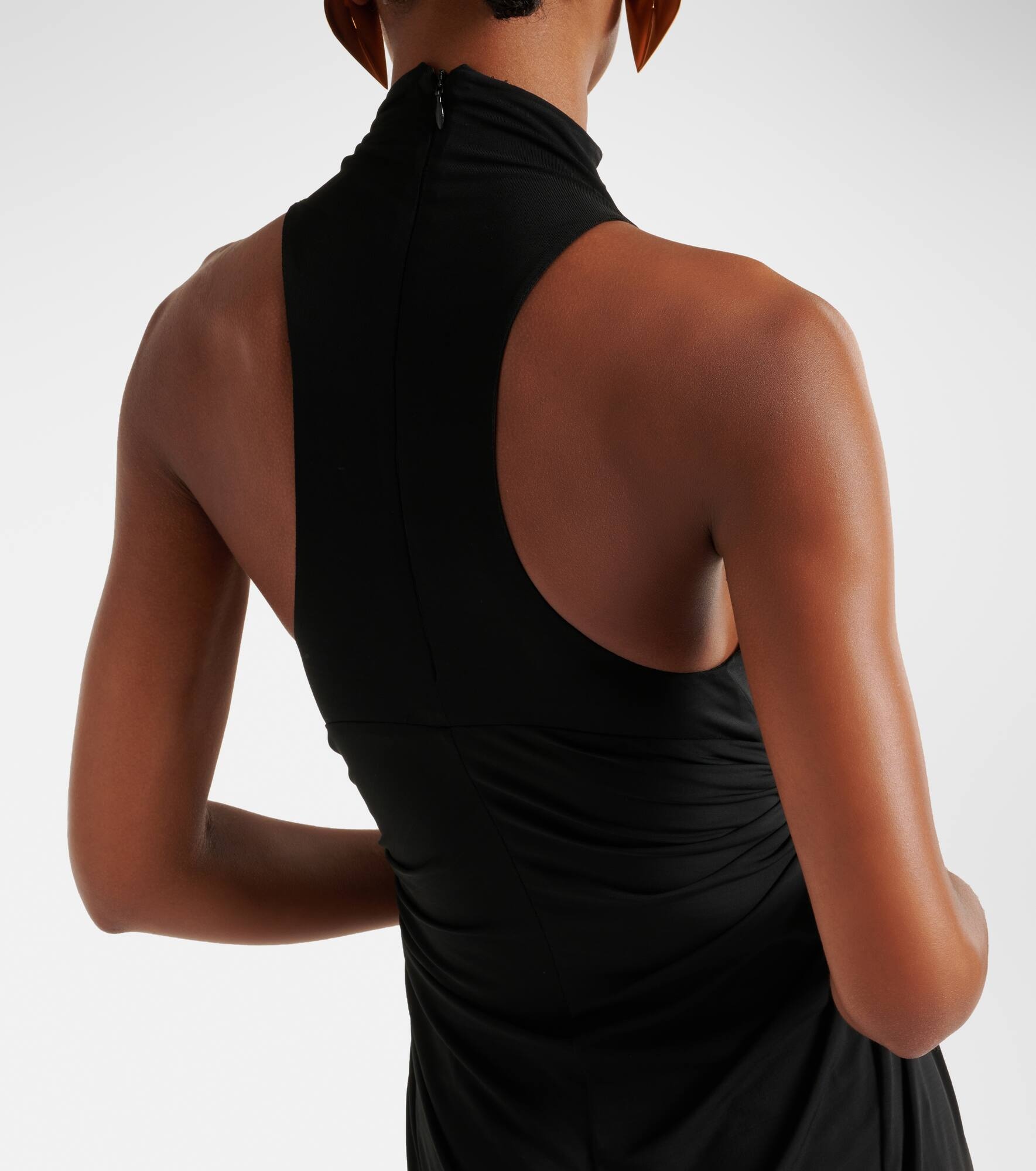 Halterneck draped gown - 7