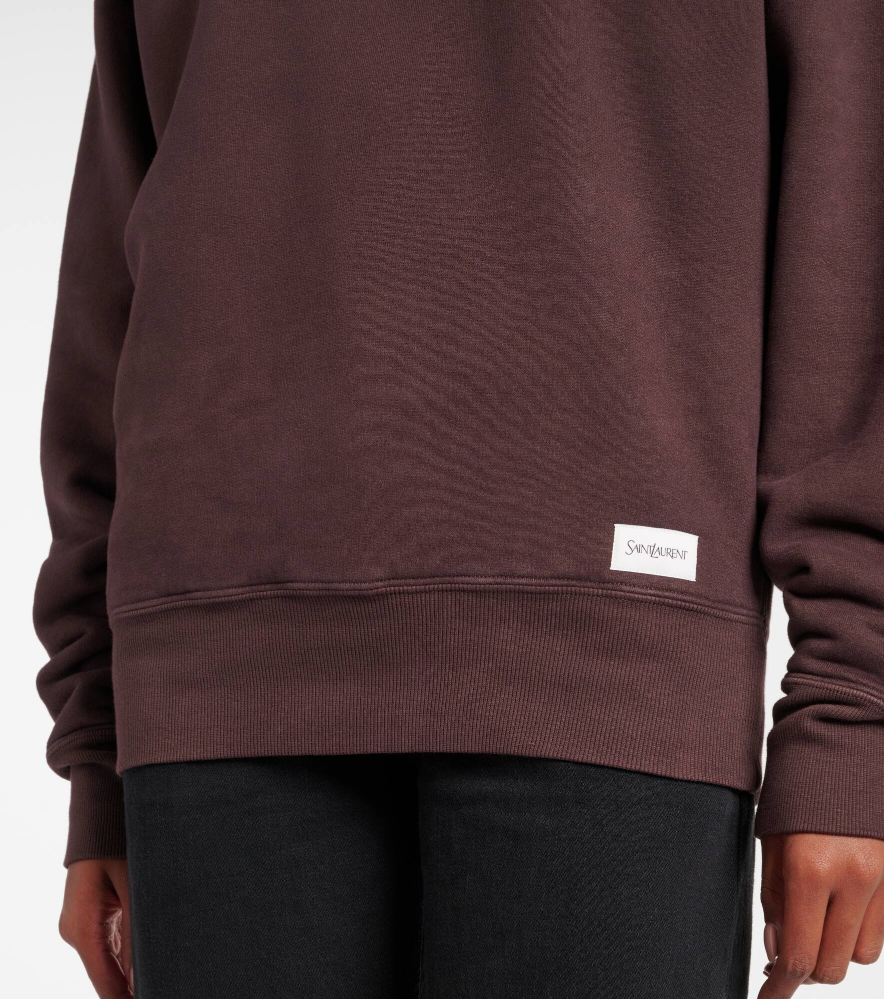 Logo embroidered cotton sweatshirt - 5