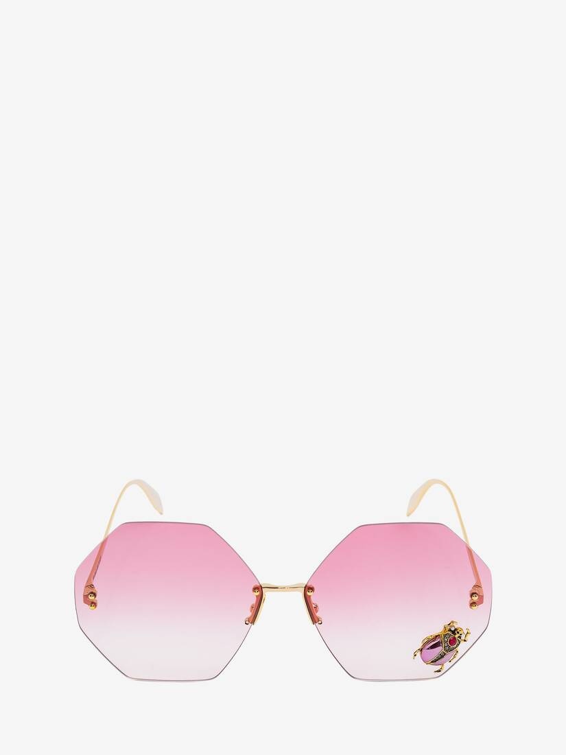 Beetle Jeweled Sunglasses in Gold/red - 1