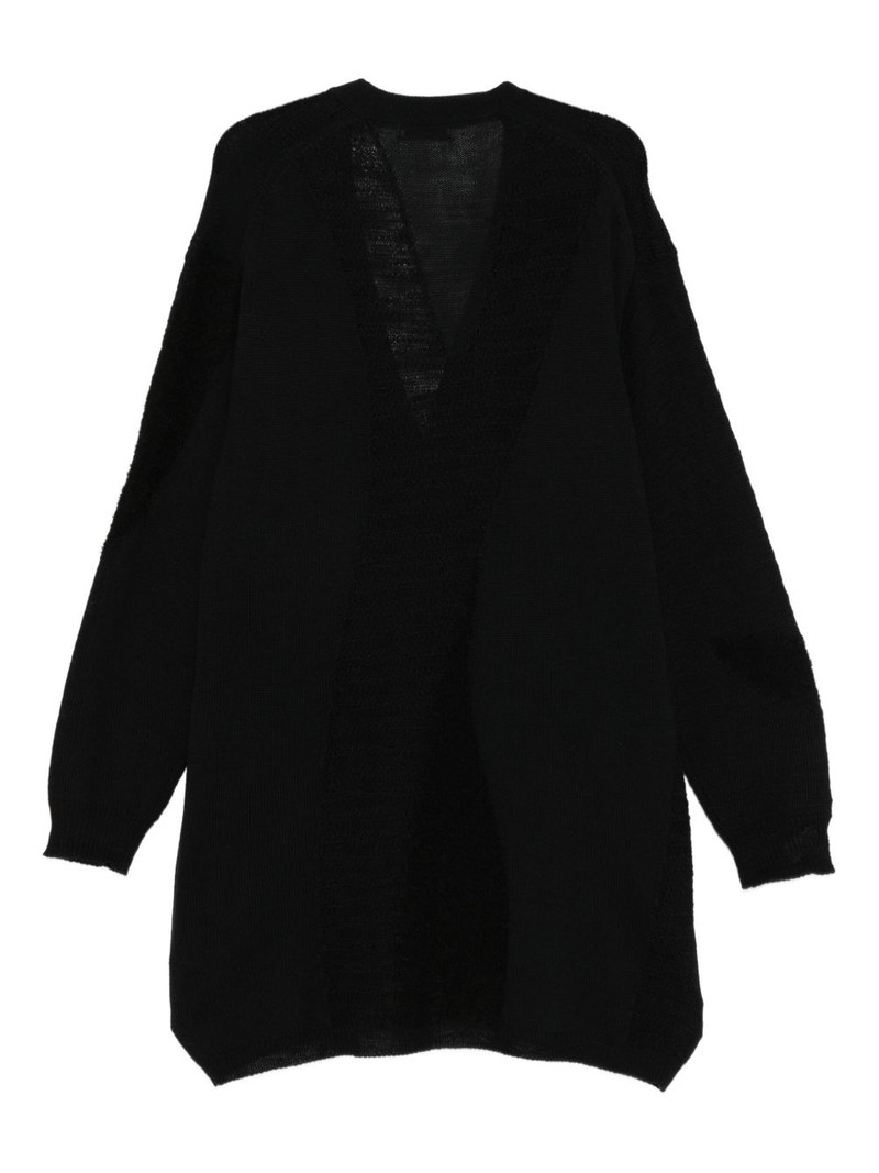 Yohji Yamamoto buttoned-front long cardigan outlook