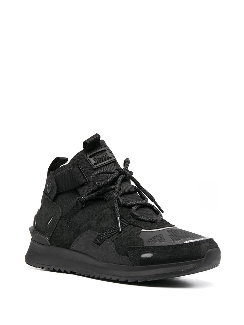 LACOSTE multi-panel mid-top sneakers outlook