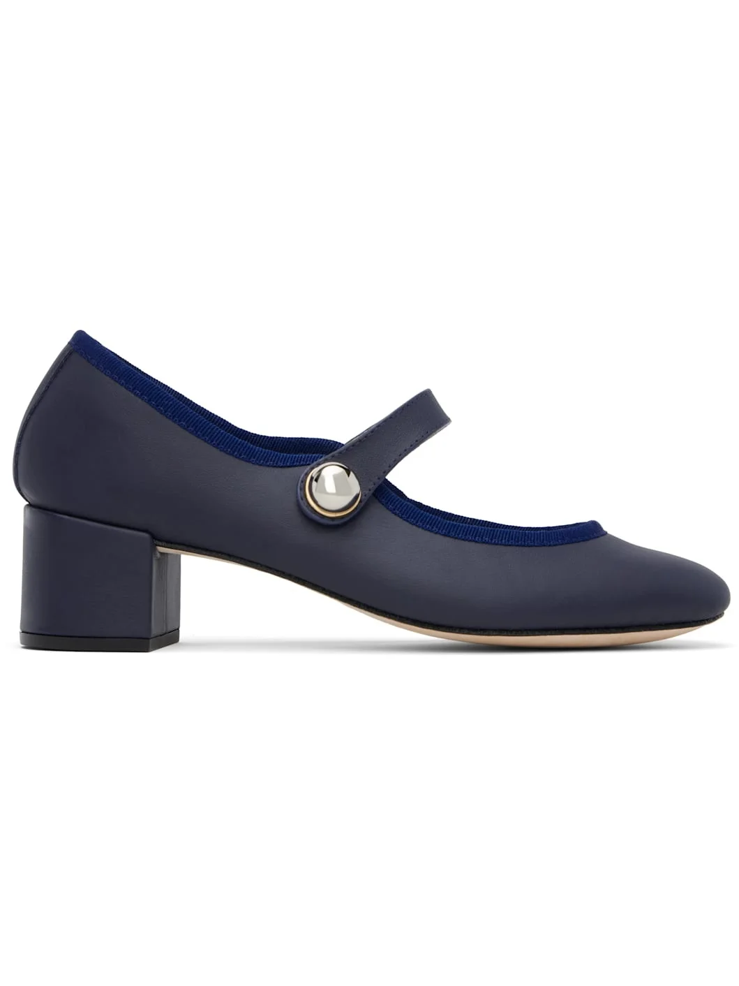 Navy Fabienne Mary Jane Heels - 1