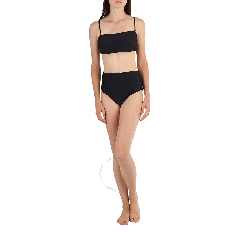 Ganni Ladies Black High-Rise Bikini Bottom - 6
