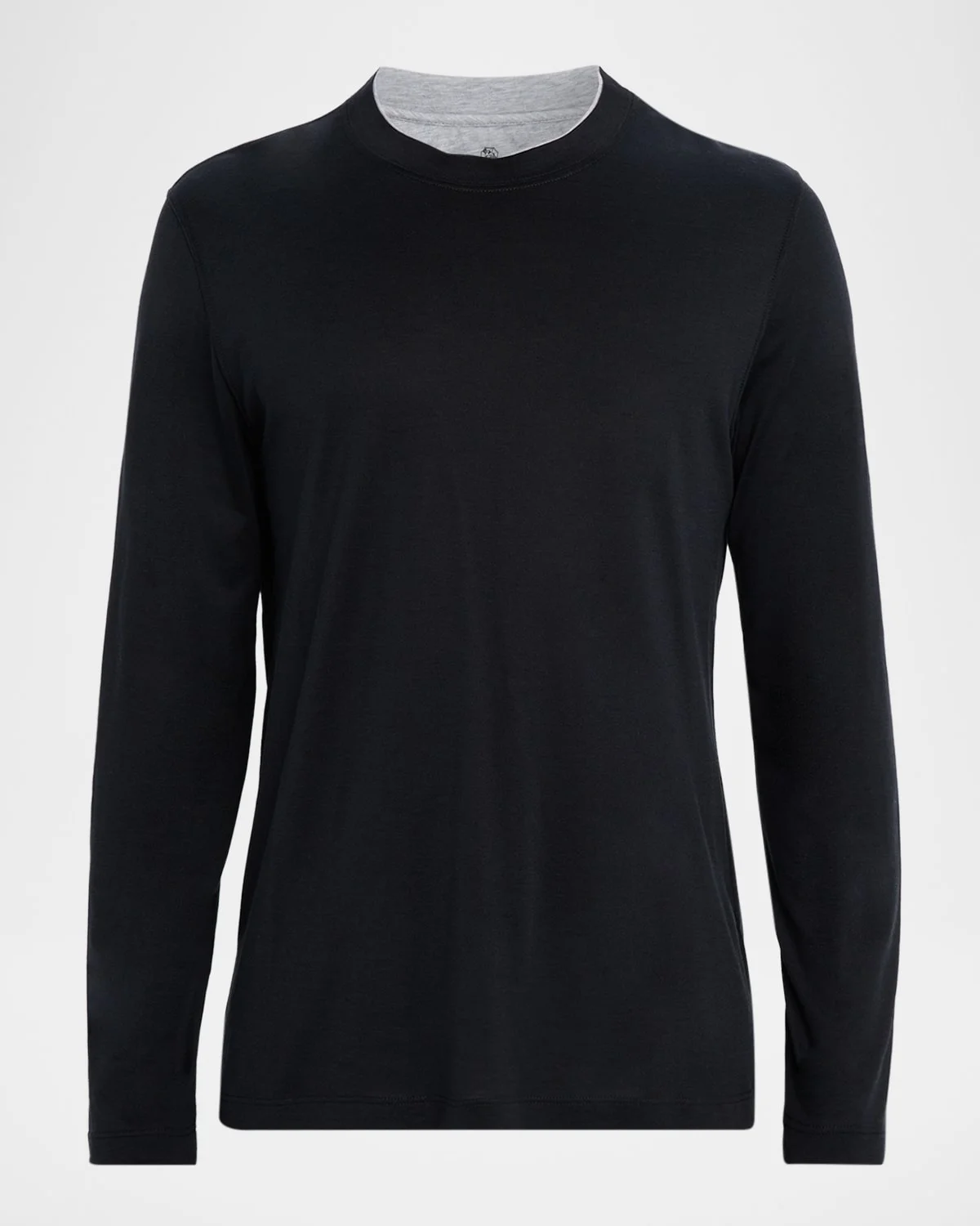 Men's Silk and Cotton Long-Sleeve T-Shirt - 1