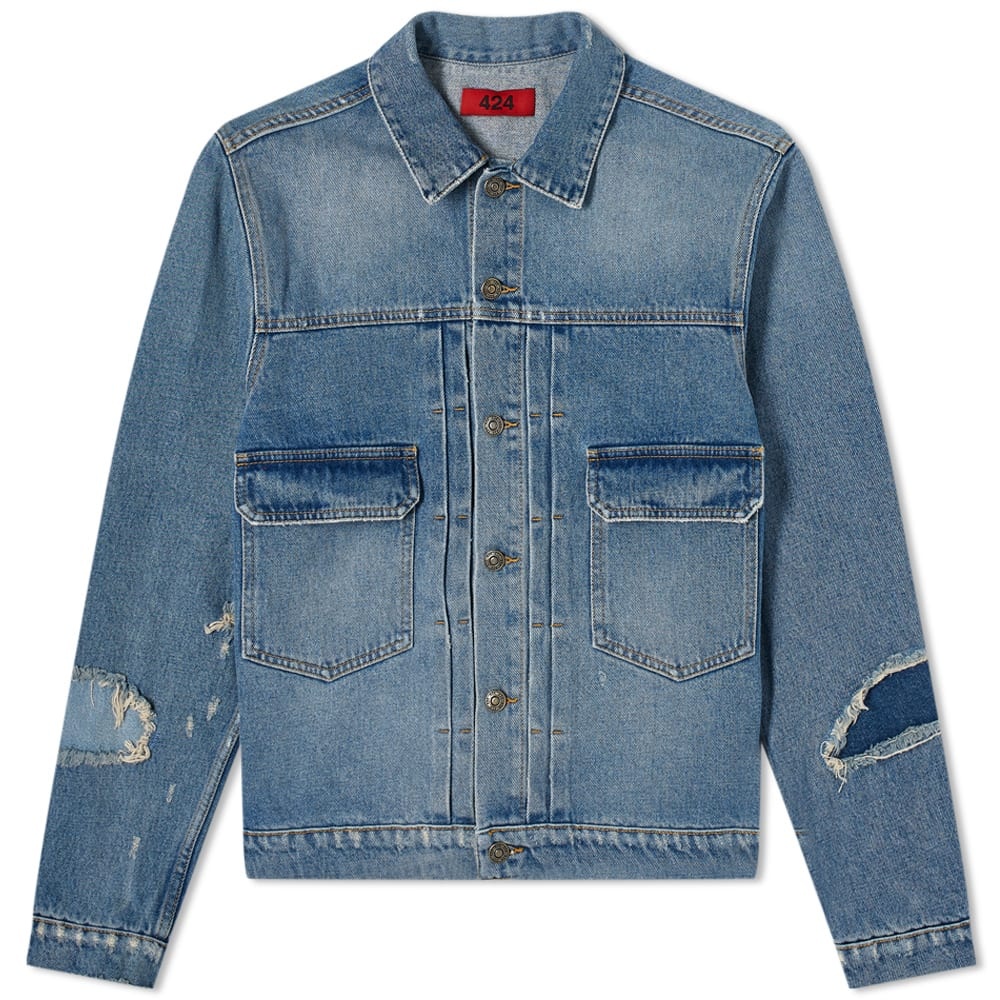 424 Distressed Denim Jacket - 1