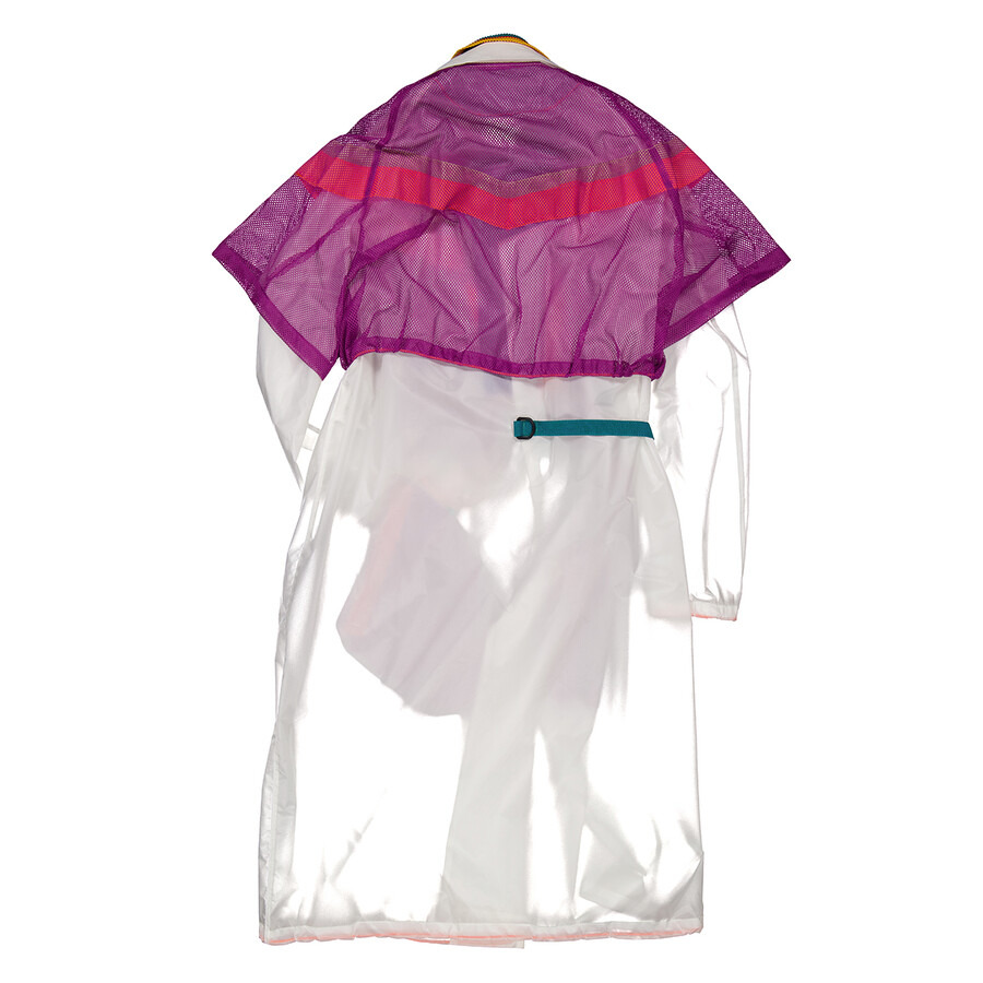 Kolor Men's White Layered Cape Style Coat, Brand Size 1 (Small) - 6